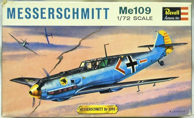 Revell 1/72 Messerschmitt Bf-109E, H612-49 plastic model kit